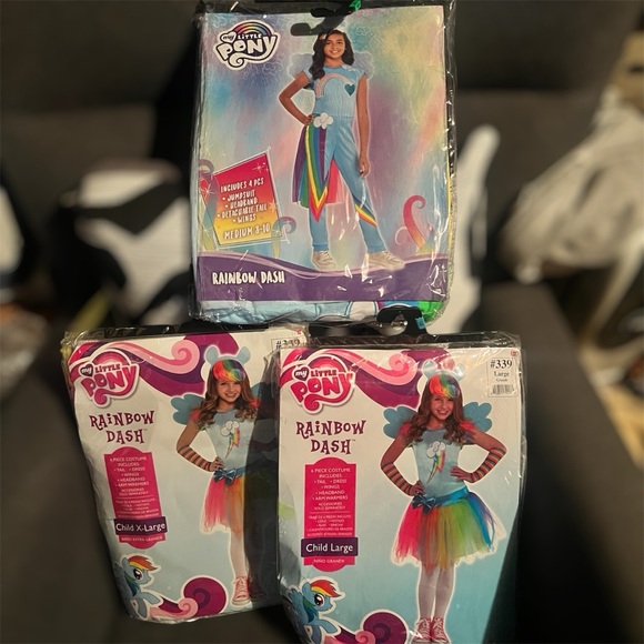 My Little Pony Rainbow Dash Costume Sm 4/6 Med 8/10 Large X-Large New - Picture 1 of 1